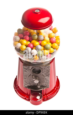 Retrò gumball machine riempito con bubblegums Foto Stock