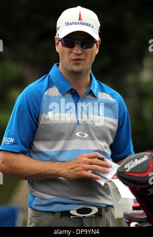 Honolulu, HI, STATI UNITI D'AMERICA. 8 Gen, 2014. 8 gennaio 2014 - Zach Johnson durante la Pro-Am prima per il Sony Open al Waialae Country Club di Honolulu, HI. Credito: csm/Alamy Live News Foto Stock