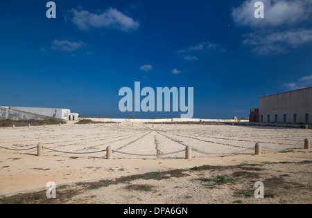 La bussola del vento (Rosa dos ventos) a Sagres Algarve Foto Stock