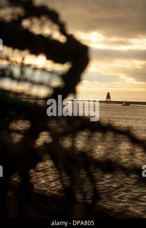 Vista dalla fishquay / North Shields Foto Stock