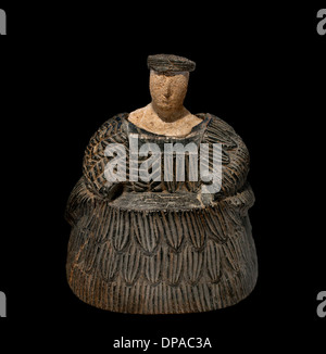 Donna che indossa un vestito di lana di rivestimento (kaunakes) figura protettiva dei morti viventi e civiltà oxus (Afghanistan) 2300-1700 A.C. Foto Stock
