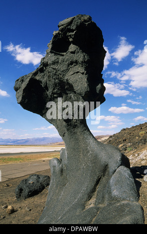 Elk248-1375v California, Parco Nazionale della Valle della Morte, roccia del fungo Foto Stock