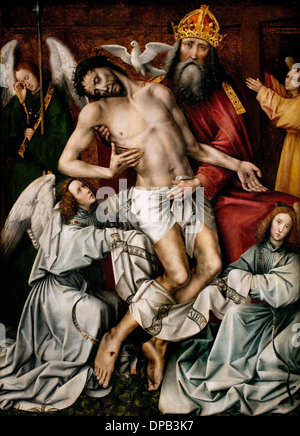 La Santissima Trinità, Dio Padre, che sostiene Cristo, 1510-1515, Colijn de COTER, 1450-1539, Belgio fiammingo Foto Stock