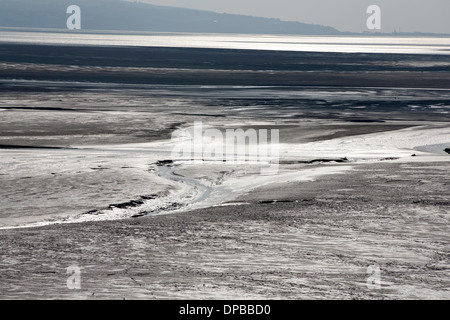 Appartamenti di fango a Thurstaston sul Wirral Peninsular cheshire england Foto Stock