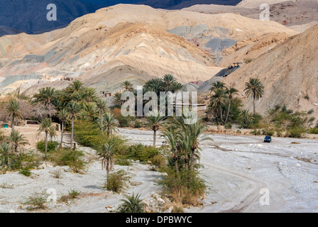 I binari ferroviari, gallerie e ponti attraverso Bolan Pass in provincia di Balochistan del Pakistan Foto Stock