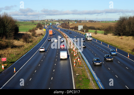 Autostrada M1 J29 Derbyshire,UK. Foto Stock