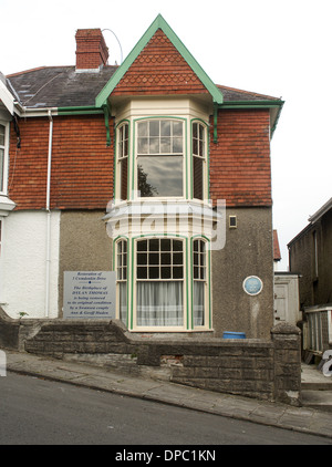 Dylan Thomas casa natale a Swansea casa dove Dylan Thomas è nato Foto Stock