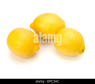 Limone isolati su sfondo bianco Foto Stock