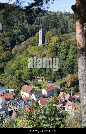 La Torre del Castel Vecchio a Bad Berneck, Bavaria Foto Stock