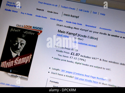 Adolf Hitler Mein Kampf diventa e-libro best-seller, Londra Foto Stock