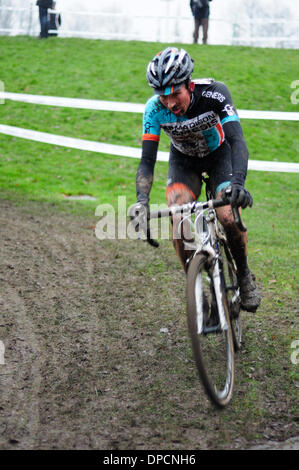 Derby, Regno Unito. Il 12 gennaio 2014. Cyclc-Cross Campionati Nazionali 11-12Gennaio 2014. Credito: Ian Francesco/Alamy Live News Foto Stock