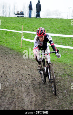 Derby, Regno Unito. Il 12 gennaio 2014. Cyclc-Cross Campionati Nazionali 11-12Gennaio 2014. Credito: Ian Francesco/Alamy Live News Foto Stock