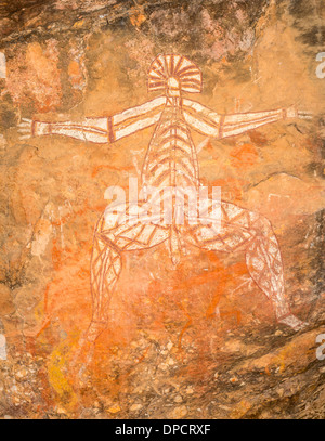 Nabulwinjbulwinj, rock pittura, Australian Aboriginal Art, Nourlangie Rock, il Parco Nazionale Kakadu, Territorio del Nord, l'Australia Foto Stock