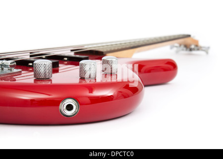 Red basso elettrico chitarra Foto Stock