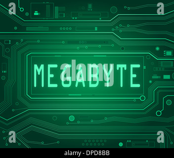 Megabyte concetto. Foto Stock