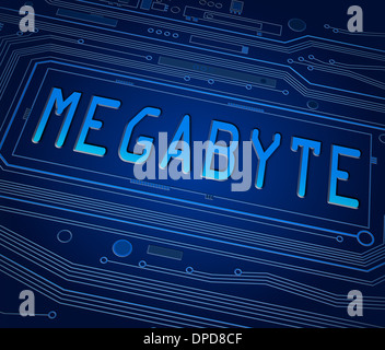 Megabyte concetto. Foto Stock