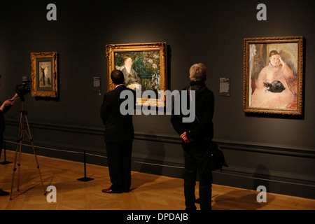 Manet: raffigurante la vita premere view presso la Royal Academy of Arts di Londra Foto Stock