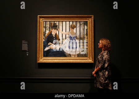 Manet: raffigurante la vita premere view presso la Royal Academy of Arts di Londra Foto Stock