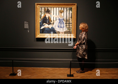 Manet: raffigurante la vita premere view presso la Royal Academy of Arts di Londra Foto Stock