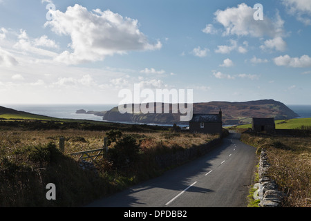 Vista attraverso il suono di vitello al polpaccio dell uomo, Isola di Man Foto Stock