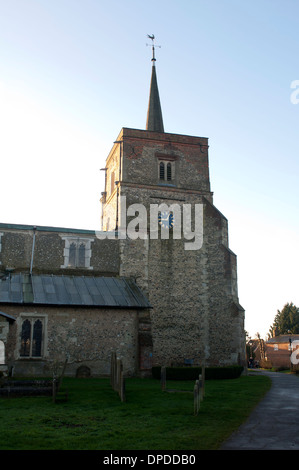 La chiesetta di San Leonardo, Flamstead, Hertfordshire, Inghilterra, Regno Unito Foto Stock