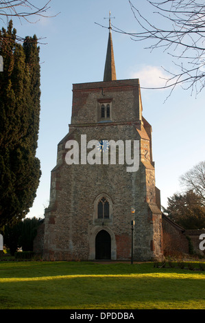 La chiesetta di San Leonardo, Flamstead, Hertfordshire, Inghilterra, Regno Unito Foto Stock