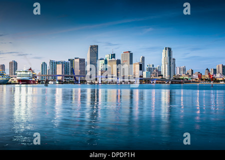 Miami, Florida, Stati Uniti d'America skyline del centro. Foto Stock