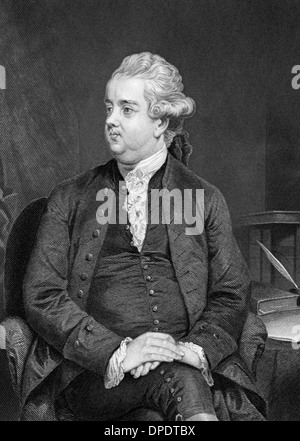Edward gibbone (1737-1794) su incisione dal 1873. Storico inglese e membro del Parlamento. Foto Stock