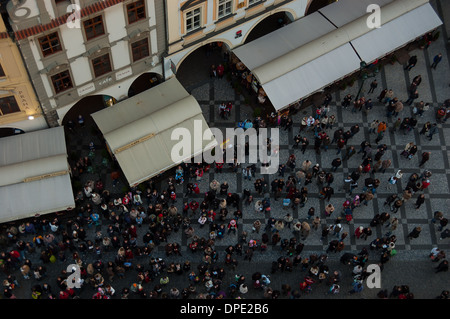 Occupata la Piazza della Città Vecchia di Praga. Foto Stock