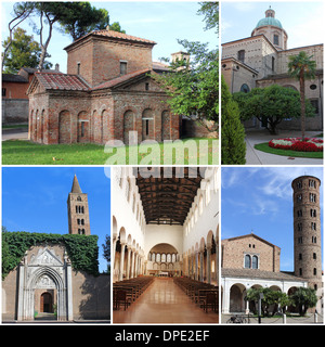 Insieme di foto da Ravenna in Italia Foto Stock