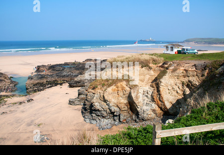 Gwithian spiaggia vicino Hayle in Cornwall, Regno Unito Foto Stock