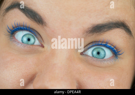 Luminose occhi blu, femmina Foto Stock