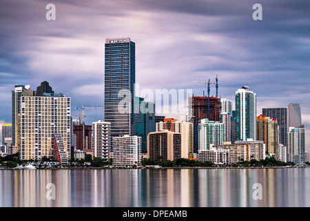 Skyline di Miami, Florida, Stati Uniti d'America. Foto Stock