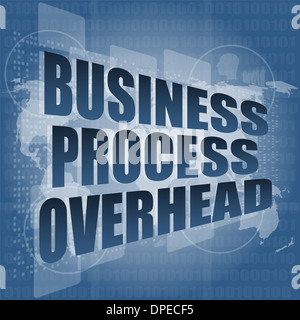 Il processo aziendale di interfaccia aerea tecnologia hi Foto Stock