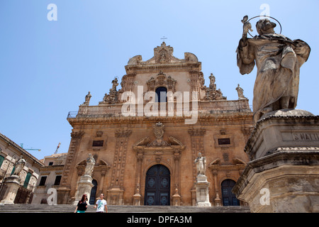 La chiesa di Santa Maria del Soccorso, Modica, Sicilia, Italia, Europa Foto Stock