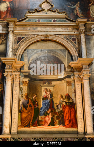 San Zaccaria pala d altare di Giovanni Bellini, la chiesa di San Zaccaria, Venezia, Sito Patrimonio Mondiale dell'UNESCO, Veneto, Italia, Europa Foto Stock