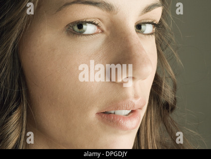 Giovani volto di donna, ritratto Foto Stock