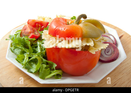 Parika farcite con salat e pasta per uso in background Foto Stock