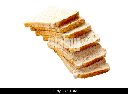 Sei fette di più livelli di fette di pane integrale Foto Stock