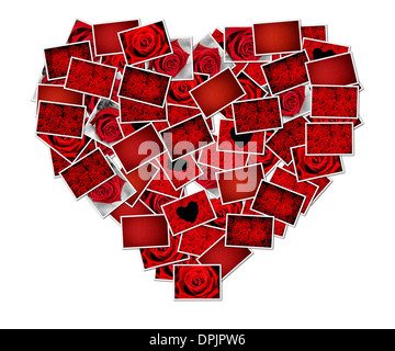 Foto astratte del concetto di amore mettendo insieme una forma di cuore Foto Stock