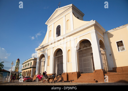 Chiesa della Santissima Trinità in Plaza Mayor in Trinidad, Cuba, un sito Patrimonio Mondiale dell'UNESCO Foto Stock