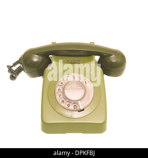 Telefono GPO 746 in stile retrò verde a due toni Foto Stock