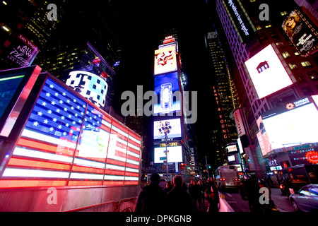 Vista di Times Square a Manhattan, New York City, NY, Stati Uniti d'America, STATI UNITI D'AMERICA Foto Stock