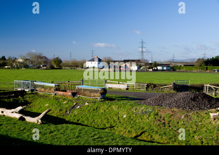 Fattoria sul Gwent livelli nelle vicinanze Caldicot, Newport South Wales. Foto Stock