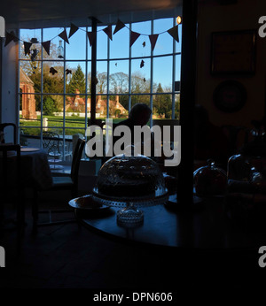 Interno del tè tradizionale shop camera camere Heydon Norfolk village country Foto Stock