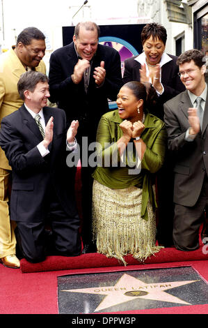 Gen. 4, 2006 - H0llywood, CALIFORNIA, STATI UNITI D'AMERICA - attrice Queen Latifah ONORATO CON 1ST Hollywood Walk of Fame Stella del 2006. Ella è stata onorata di fronte allo storico Grauman's Chinese Theatre di Hollywood. .01-04-2006.Queen Latifah. 2005.K46323(Immagine di credito: © Globo foto/ZUMAPRESS.com) Foto Stock