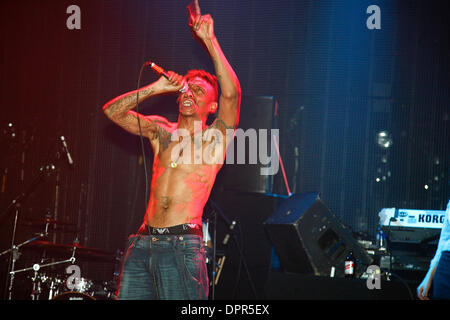 Mar 20, 2009 - Austin, Texas, Stati Uniti d'America - tricky effettuando al Music Hall di Austin, durante SXSW 2009 - Giorno tre il 20 marzo 2009. (Credito Immagine: © Aviv piccole/ZUMA Press) Foto Stock