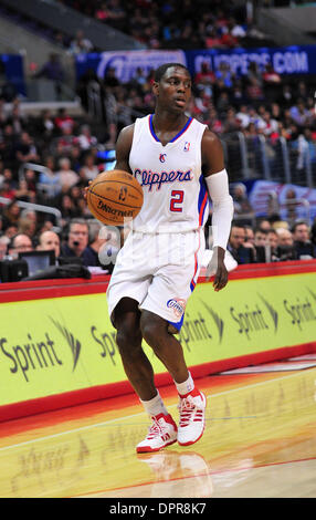 Los Angeles, California, USA. Il 15 gennaio 2014. Darren Collison del tronchesino durante l'NBA Basketball gioco tra Dallas Mavericks e il Los Angeles Clippers a Staples Center a Los Angeles, California Giovanni verde/CSM/Alamy Live News Foto Stock