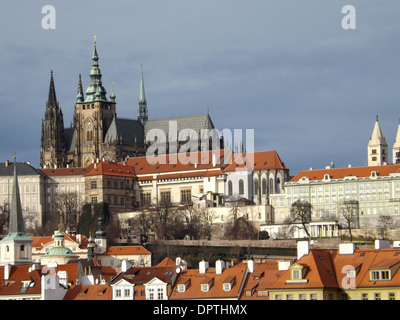 Il Castello di Praga o di Hradcany sede del presidente ceco. Repubblica ceca Foto Stock