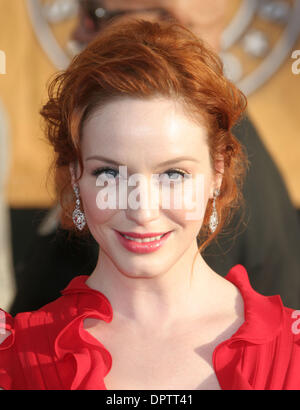 Jan 25, 2009 - Los Angeles, California, Stati Uniti d'America - attrice Christina Hendricks arrivando alla quindicesima Screen Actors Guild Awards tenutosi presso lo Shrine Auditorium di Los Angeles. (Credito Immagine: ï¿½ Paolo Fenton/ZUMA Press) Foto Stock